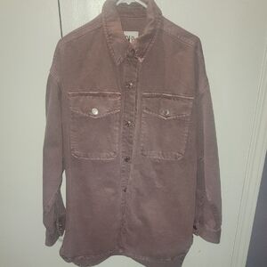 Zara Men’s Dusty Mauve Shirt Jacket